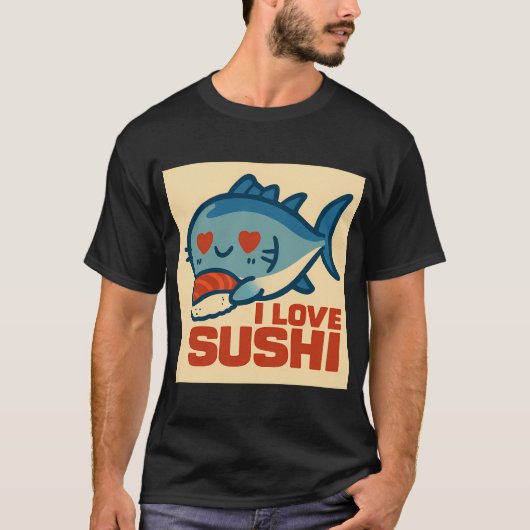 Ich liebe Sushi T-Shirt (Vorderseite)