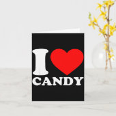 Ich liebe Süßigkeiten Karte (Gelbe Blume)