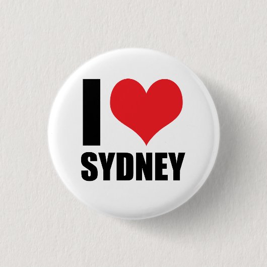 Ich liebe Sydney Button (Vorderseite)