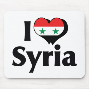 Ich liebe Syrien-Flagge Mousepad