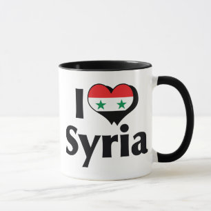 Ich liebe Syrien-Flagge Tasse