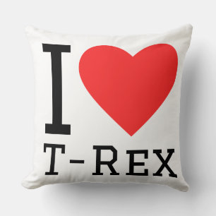 Ich liebe T Rex Kissen