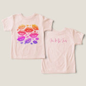 Ich Liebe T - Shirt meiner Familie Kleinkind (Design Vorderseite & Rückseite)