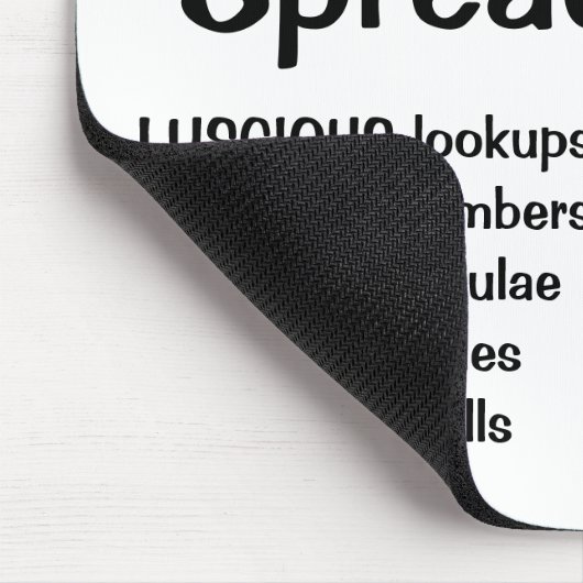 Ich Liebe-Tabellenkalkulationen sind faule absurde Mousepad (Ecke)