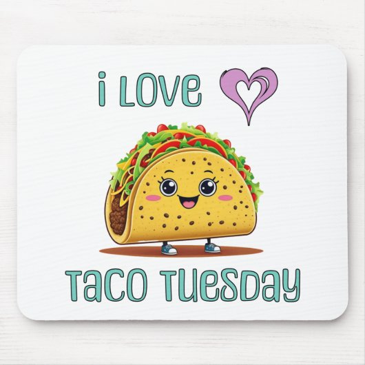 Ich liebe Taco Dienstag Mousepad (Vorne)