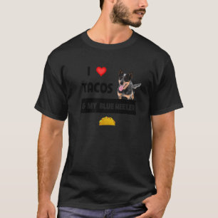 Ich Liebe Tacos und mein blauer Hund mexikanisches T-Shirt