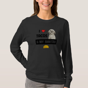 Ich liebe Tacos und mein Shih-Tzu-Hund mexikanisch T-Shirt