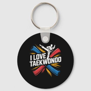 Ich liebe Taekwondo Martial Arts Geist Schlüsselanhänger
