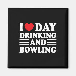 Ich Liebe Tag trinken und Bowling Funny Beer Tailg Magnet