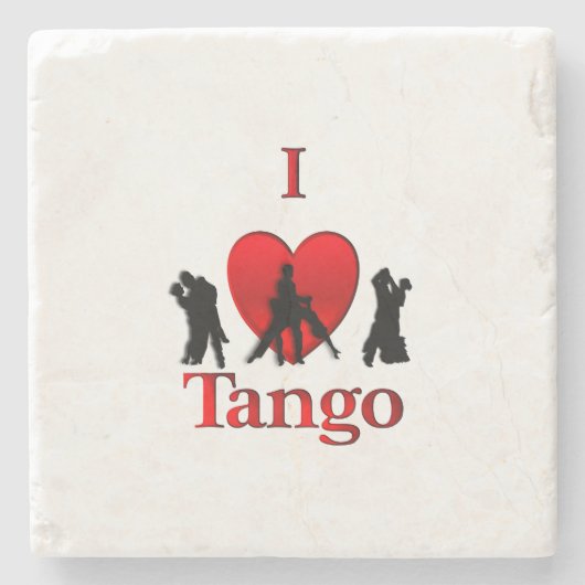 Ich liebe Tango Steinuntersetzer (Vorderseite)