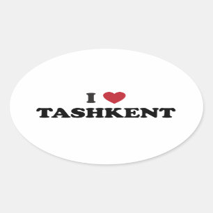 Ich liebe Taschkent Usbekistan Ovaler Aufkleber