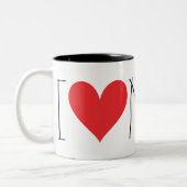 Ich Liebe Tasse meines Mops (Links)