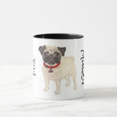Ich Liebe Tasse meines Mops (Zentrum)
