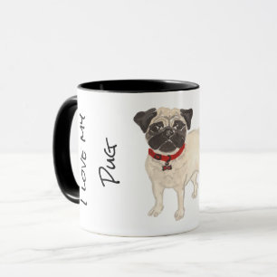 Ich Liebe Tasse meines Mops