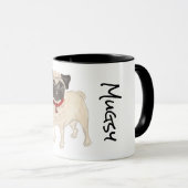 Ich Liebe Tasse meines Mops (VorderseiteRechts)