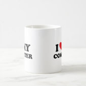 Ich Liebe Tasse von meinem Computer-Kaffee (Mittel)