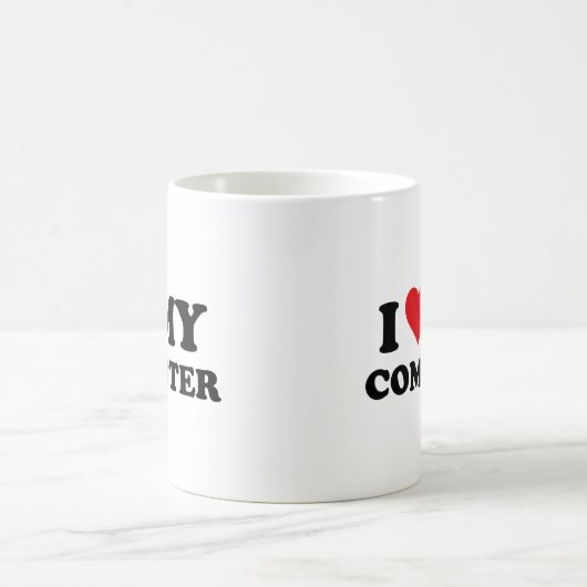 Ich Liebe Tasse von meinem Computer-Kaffee (Mittel)
