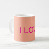 "Ich liebe!" Tassendesign Kaffeetasse (Vorderseite Links)