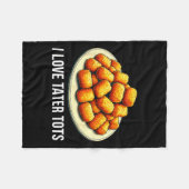Ich liebe Tater Tots - Fleecedecke (Vorderseite (Horizontal))