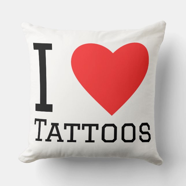 Ich liebe Tattoos  Kissen (Vorderseite)