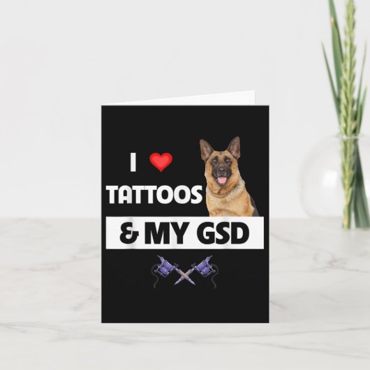 Ich Liebe Tattoos und mein GPS-Hundehund Karte (Vorderseite)