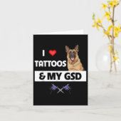 Ich Liebe Tattoos und mein GPS-Hundehund Karte (Gelbe Blume)