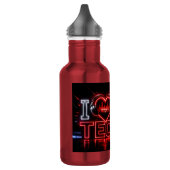 ICH LIEBE TECHNO EDELSTAHLFLASCHE (Links)