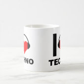Ich liebe Techno Lustiger Becher Kaffeetasse (Mittel)