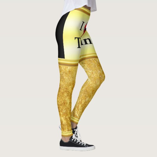 Ich Liebe Techno Mit einem lustigen Roten Herz sin Leggings (Rechts)