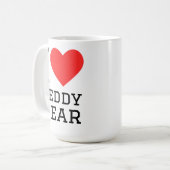 Ich liebe Teddybär Kaffeetasse (Vorderseite Links)
