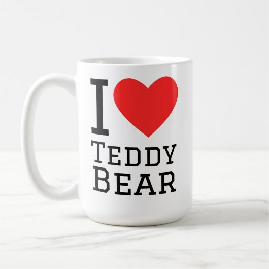 Ich liebe Teddybär Kaffeetasse (Links)
