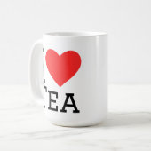 Ich liebe Tee Kaffeetasse (Vorderseite Links)