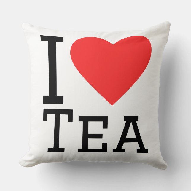Ich liebe Tee Kissen (Vorderseite)