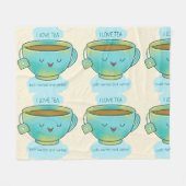 Ich liebe Tee, sowohl Kräutertee als auch verbale Fleecedecke (Vorderseite (Horizontal))