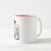 Ich Liebe Tee und Frettchen Zweifarbige Tasse (VorderseiteRechts)