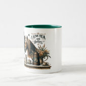 Ich Liebe Tee und Pferde Zweifarbige Tasse (Mittel)