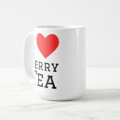 Ich liebe Teebeere Kaffeetasse (Vorderseite Links)