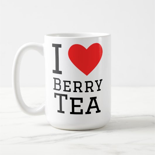Ich liebe Teebeere Kaffeetasse (Links)