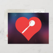 Ich Liebe Teelöffel Postkarte (Vorne/Hinten)