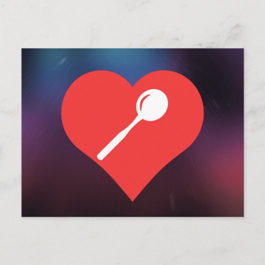 Ich Liebe Teelöffel Postkarte (Vorderseite)