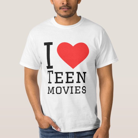 Ich Liebe Teenagerfilme T-Shirt (Vorderseite)