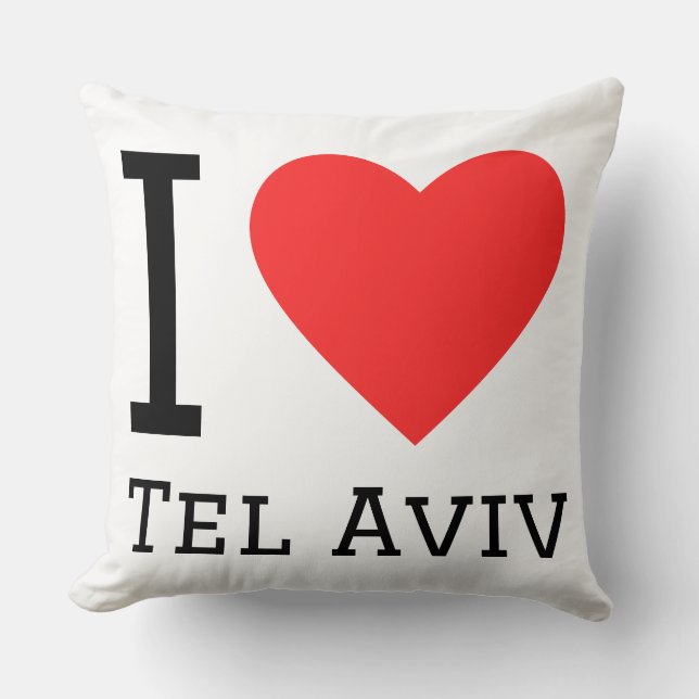 Ich liebe Tel Aviv Kissen (Vorderseite)