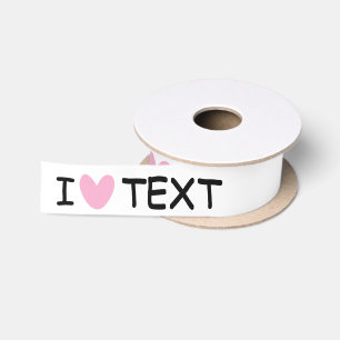 Ich liebe Template-Geschenkband mit individuellem Satinband