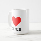 Ich liebe Tennis Kaffeetasse (Vorderseite Links)