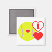 Ich liebe Tennis Magnet (Vorderseite/Rückseite)