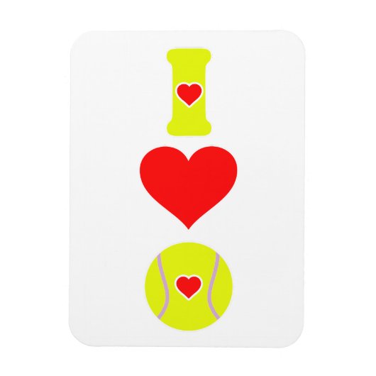 Ich liebe Tennis Magnet (Vertikal)