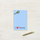 "Ich Liebe-Tennis" Posten-it® merke 4 x 6 Post-it Klebezettel (Auf Schreibtisch)