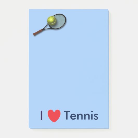 "Ich Liebe-Tennis" Posten-it® merke 4 x 6 Post-it Klebezettel (Vorderseite)