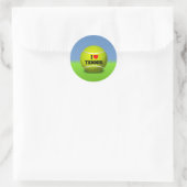 Ich liebe Tennis Runder Aufkleber (Tasche)
