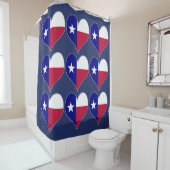 Ich Liebe Texas Flag Herz Duschvorhang (Beispiel)